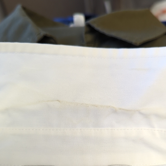 Conrad C Striped Pleats Button Down Top White Size 6P preppy Business casual - Picture 9 of 10